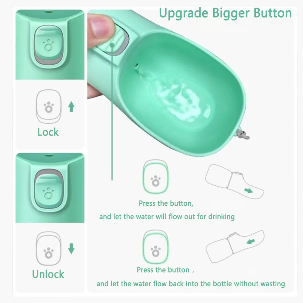 Pet Portable Big Dog Water Bottle for Small Large Dogs Outdoor Hiking Leakproof Puppy Drinking Bowls Golden Retriever Supplies