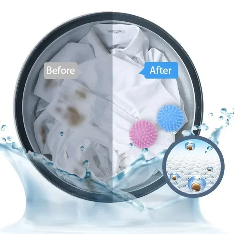 Reusable Laundry Balls 6/1Pcs - Anti-Winding Dryer & Washing Machine Balls - Household Cleaning Tools for Tangle-Free Laundry