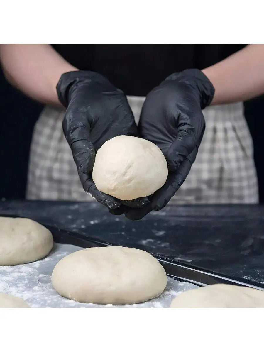 Premium Nitrile Disposable Gloves Heavy Duty, 100PCS/Bag, Sizes S/M/L/XL, Industrial Food Cleaning Medical Gloves, Black