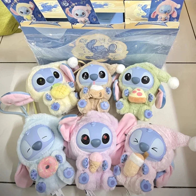 New Stitch Eat Some Thing Before Sleep Series Vinyl Blind Box Bag plush Pendant Cute Doll Mystery Box Toy Adult Gift