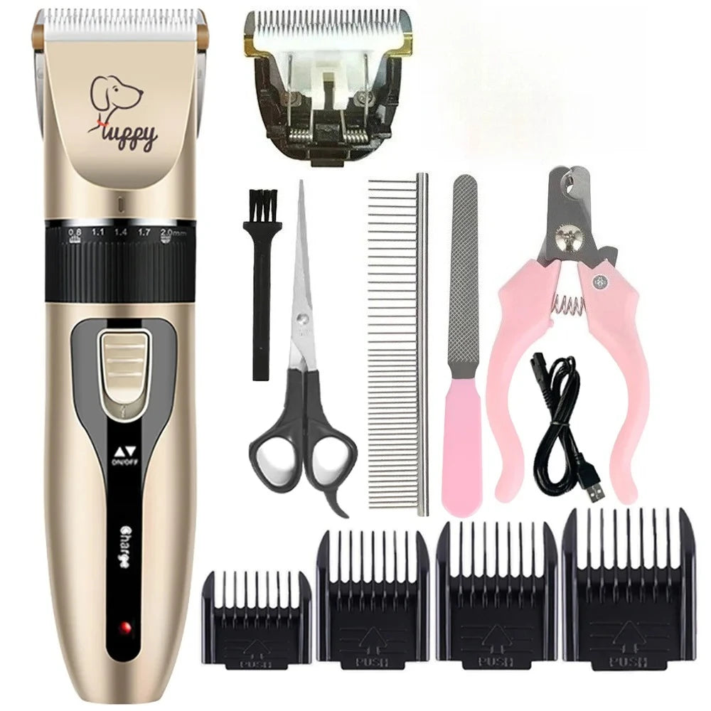 Dog Clipper Pet/Cat/Rabbit Hair Clippers Grooming Haircut Professional Trimmer Shaver Set Pets Cordless Rechargeable Promotions