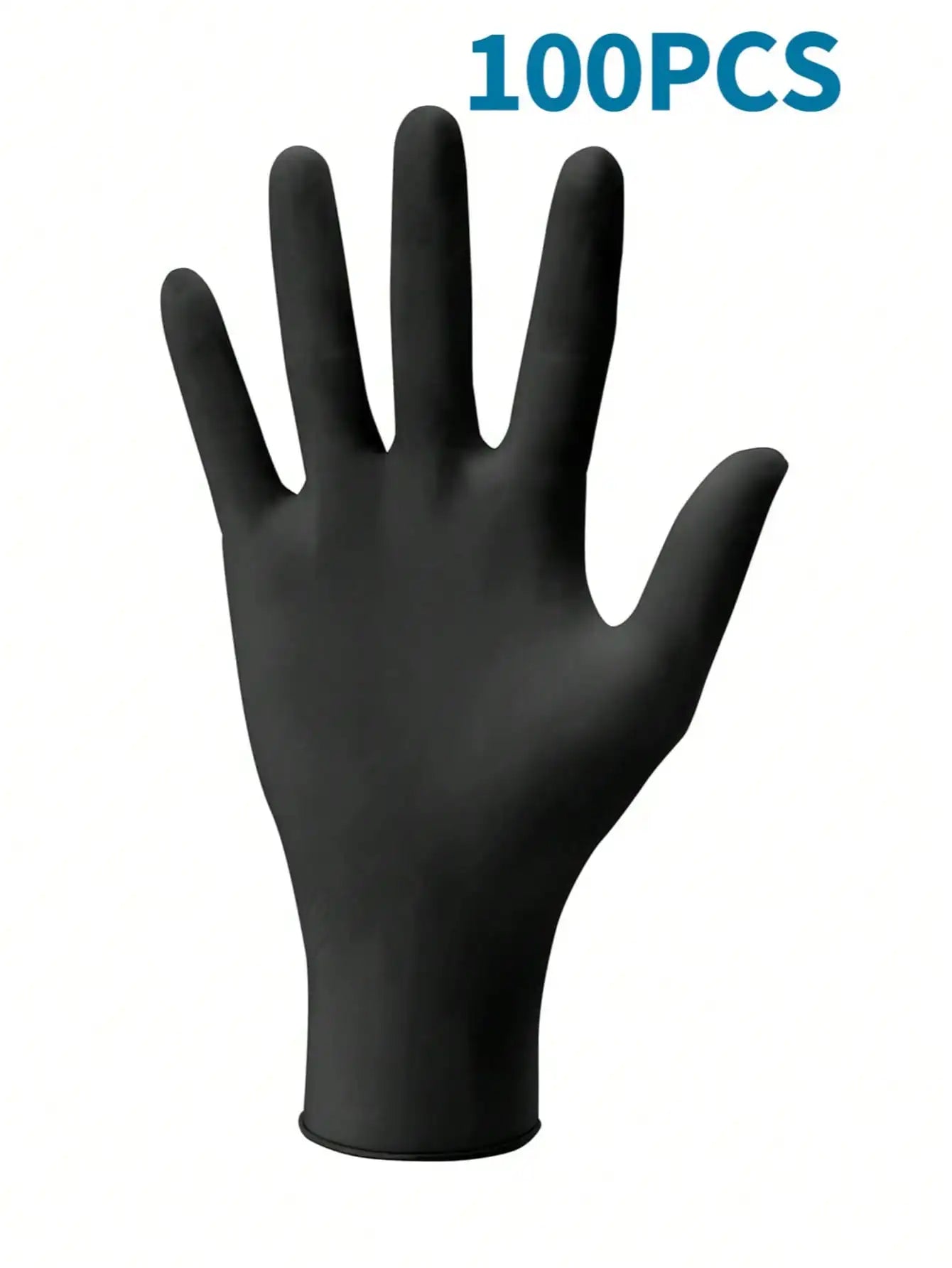 Premium Nitrile Disposable Gloves Heavy Duty, 100PCS/Bag, Sizes S/M/L/XL, Industrial Food Cleaning Medical Gloves, Black